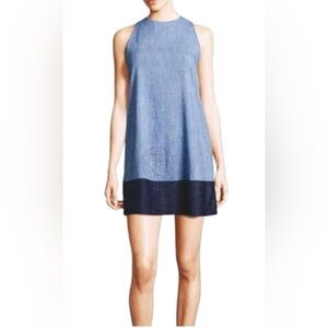 ALICE + OLIVIA Two-Tone Blue DORIS tank dress size 4
